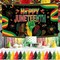 Happy Juneteenth Backdrop 6x3.6ft – African American Independence Day Freedom Banner, Juneteenth Party Decorations Photo Background with Doves & Broken Chains Design